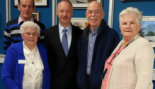 At the launch of the Coolock Library Art Group Christmas 2015 Exhibition